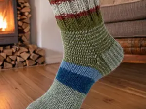 Hand Knit Women Wool Socks Multicolor