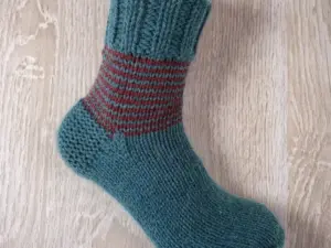 Hand Knit Women Wool Socks Sea Hand Knit Women Wool Socks Sea