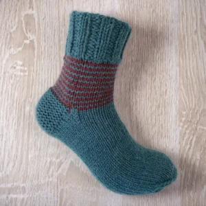 Hand Knit Women Wool Socks Sea