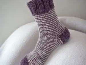 Lavender & White Striped Handmade Comfort