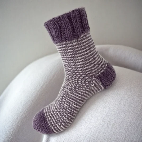 Lavender & White Striped Handmade Comfort