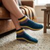 Colorful Crochet Slipper Socks