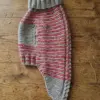Hand-Knitted Striped Dog Jumper