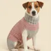 Hand-Knitted Striped Dog Jumper